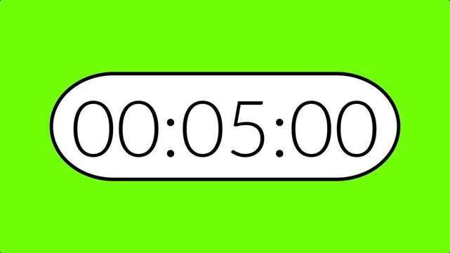 50 second stopwatch timer with digital clock display on a vibrant green background suitable for time management, deadline concept 