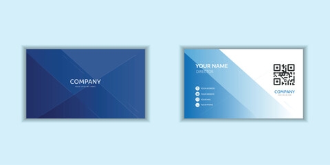 A sleek and modern corporate business card template with a clean design. Ideal for stationery branding