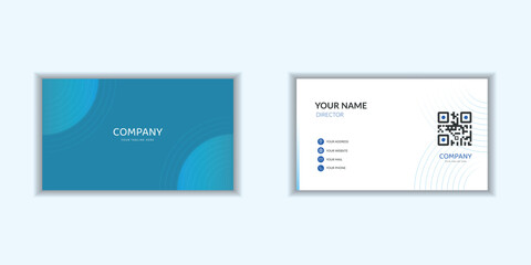 A sleek and modern corporate business card template with a clean design. Ideal for stationery branding