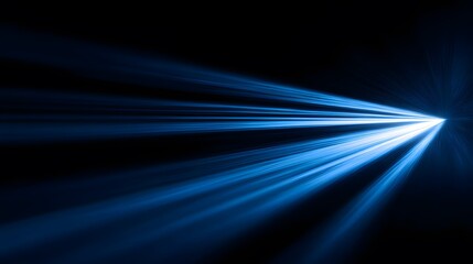 Blue Laser Beams Converging in Darkness