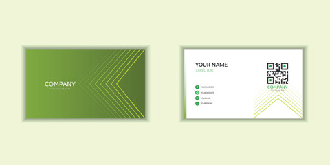 A sleek and modern corporate business card template with a clean design. Ideal for stationery branding