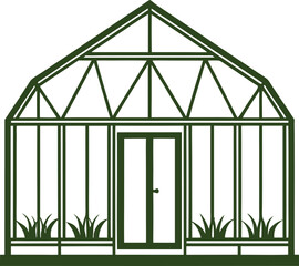 green house isolated on white