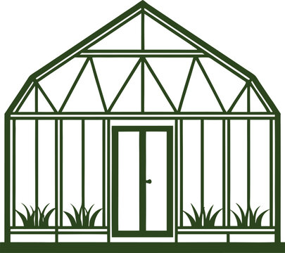 green house isolated on white