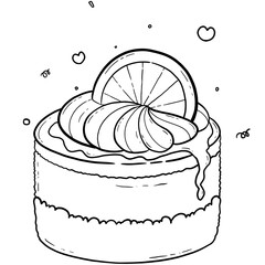 Citrus Cake On Transparent Background