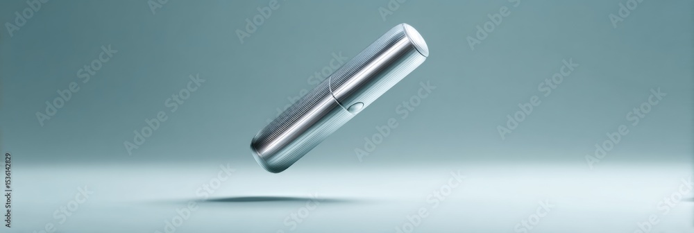 Aufkleber modern sleek epipen case floating mid-air with minimalist metallic finish for allergy emergency read