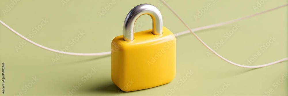 Poster Cybersecurity Digital Shield with Floating Pixelated Lock Symbol in Network Grid for Hacker Protection and Secure Data Privacy - Modern Tech Defense Concept