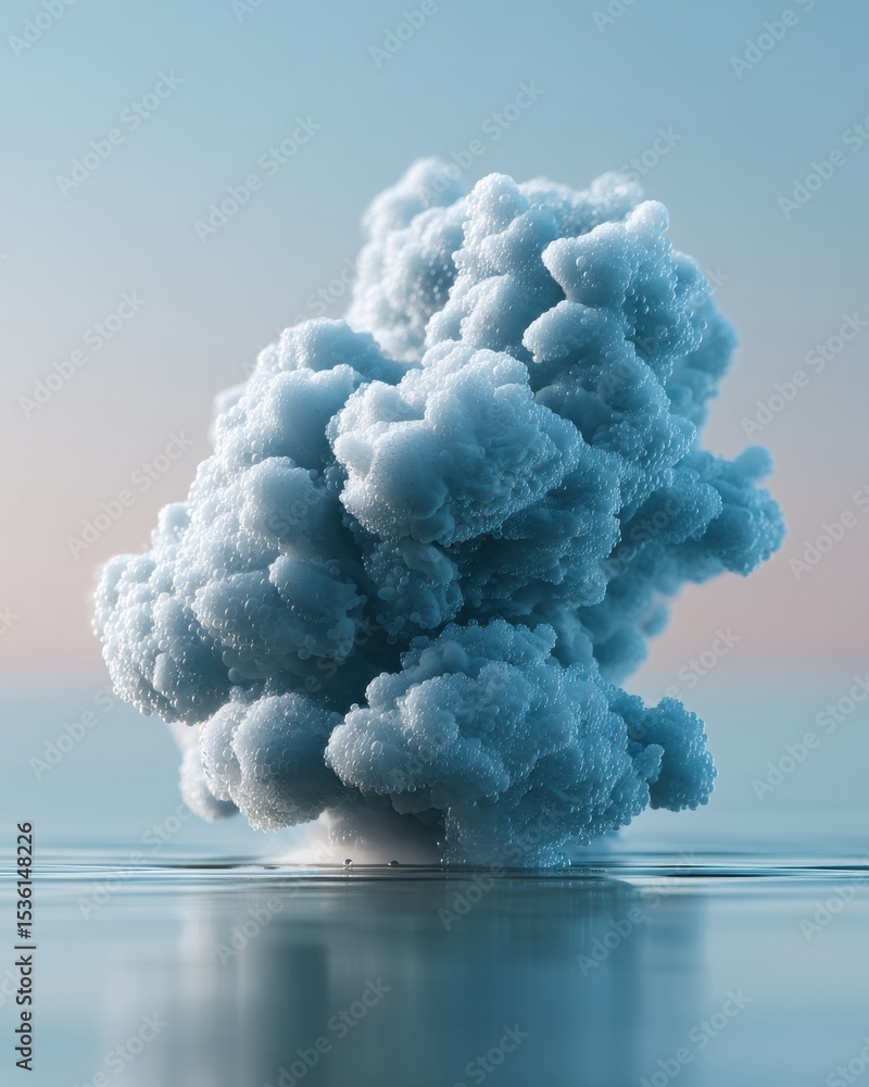 Aufkleber high-resolution steam swirl with visible water droplets in vapor mist - scientific thermodynamics vi