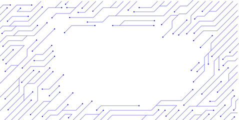blue circuit board technology fame background