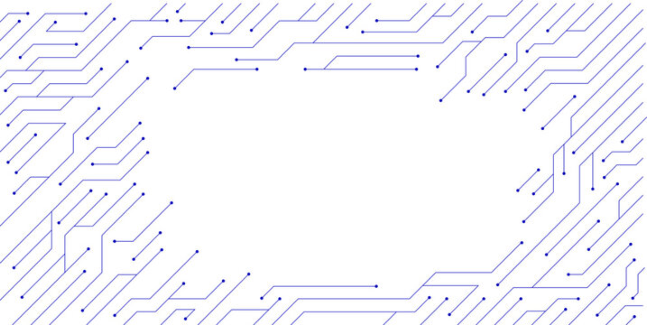 blue circuit board technology fame background