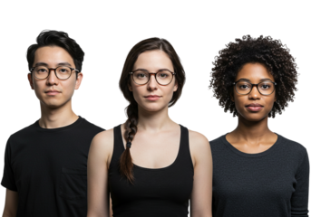 Diverse People Wearing Eyeglasses Group Portrait Together