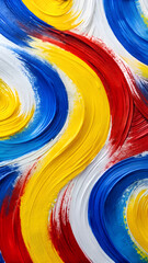 Minimal Curved Brush Strokes with Multicolor Gradient Mobile Ratio Composition