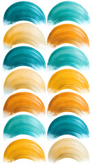 Minimal Curved Brush Strokes with Multicolor Gradient Mobile Ratio Composition