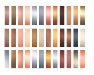 Metallic Texture Collection: Rose Gold, Copper, Silver, and Bronze, PNG