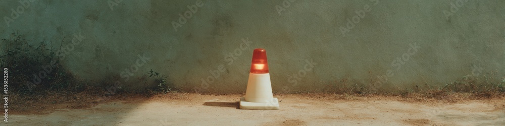 Poster minimalist emergency alert siren beacon with transparent background for security and rapid warning s