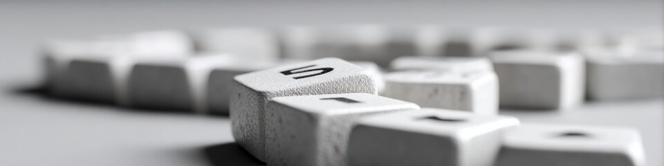 Strategic Decision Making Concept with Domino Tiles and Arrow Markers on Clean Surface for Career Navigation and Life Path Planning in Modern Business