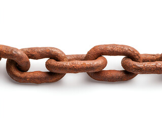 Obraz premium Old rusty chain isolated on white or transparent background, png cut out 11454931 1