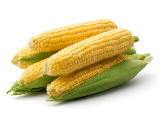 Boiled corn cobs isolated on white or transparent background, png cut out 84765091 1