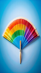 Minimal Curved Brush Strokes with Multicolor Gradient Mobile Ratio Composition