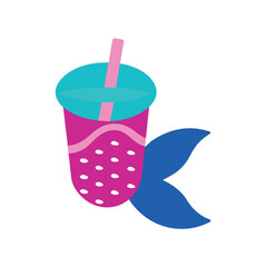 Obraz premium Cute Kawaii Style Bubble Tea Cup Vector Graphic Design