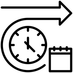 Long term  icon for strategic planning, website, application, printing, document, poster design, etc