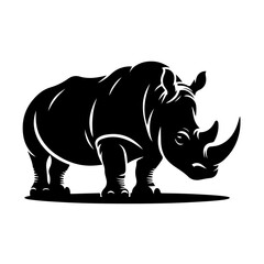Fototapeta premium rhinoceros silhouette