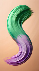Minimal Curved Brush Strokes with Multicolor Gradient Mobile Ratio Composition