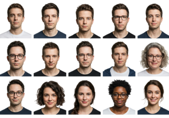 Neurodiversity Group: Inclusion of Diverse Portraits Together