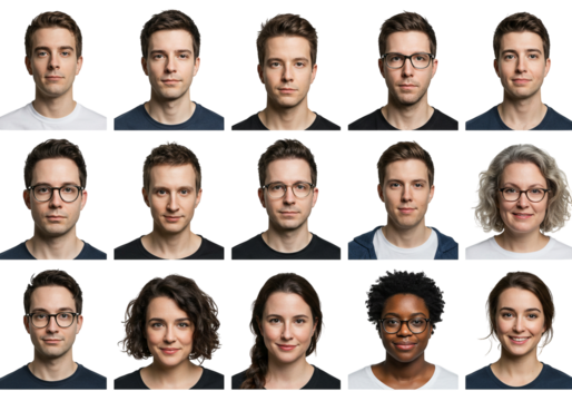 Neurodiversity Group: Inclusion of Diverse Portraits Together