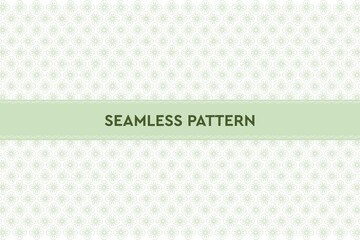 Four Clover Floral Texture  Pattern. Line Art Geometric Seamless Pattern. Minimalistic Vector Graphic Pattern. 