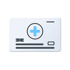 Fototapeta premium Medical Identification Card with Distinctive Blue Cross Symbol