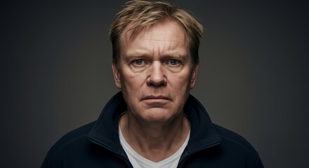 Serious Middle-Aged Man Portrait