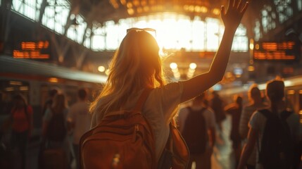 The princess's farewell wave at the station