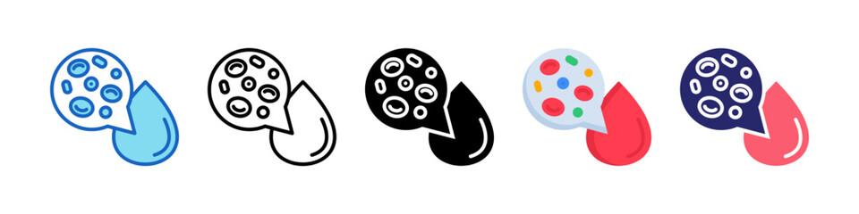 Cell Multiple Style Icon Set Collection.