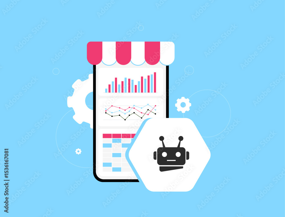 Aufkleber ai driven sales forecasting. e-commerce teams predict future trends by analyzing performance data. c