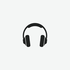 Modern headphone icon with stylized sound wave lines. Black silhouette design on white background, perfect for logos, audio apps, music branding, and tech illustrations.
