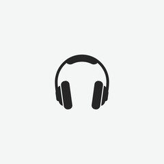Modern headphone icon with stylized sound wave lines. Black silhouette design on white background, perfect for logos, audio apps, music branding, and tech illustrations.