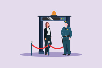 Public Service Concept. Colored flat vector illustration isolated