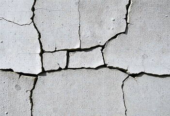 Obraz premium Cracked wall texture background for construction home renovation and building repair design and pattern surface