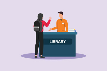 Public Service Concept. Colored flat vector illustration isolated