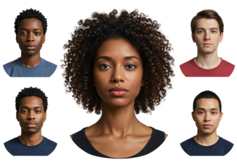 Youthful Faces: Embracing Diversity Neurodiversity Concept