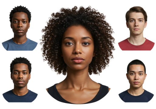 Youthful Faces: Embracing Diversity Neurodiversity Concept