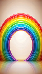 Minimal Curved Brush Strokes with Multicolor Gradient Mobile Ratio Composition