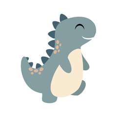 Cute dinosaurs clipart. Cute fantasy animal clipart. Hand draw vector illustration in flat style