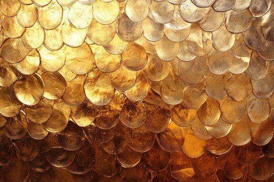 Gold shell scales close-up