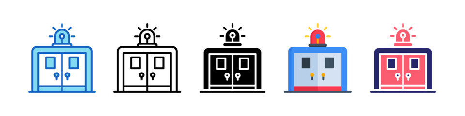 Emergency Room Multiple Style Icon Set Collection.