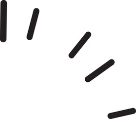 Obraz premium 強調したいところに使える手書きの効果線