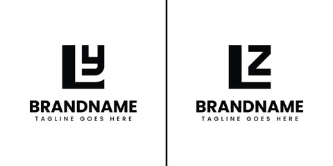 Letters LY and LZ Monogram Logo, suitable for any brand with LY YL LZ ZL initials
