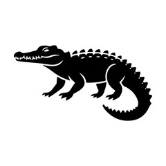 Obraz premium Crocodile silhouette , Crocodile vector 