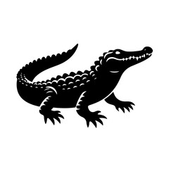 Fototapeta premium Crocodile silhouette , Crocodile vector 