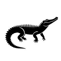 Obraz premium Crocodile silhouette , Crocodile vector 